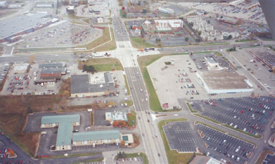 Photo: Aerial view of M-11 and M-37 Looking West (after).