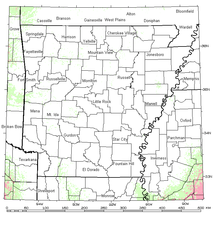 Arkansas NWR Propagation Map