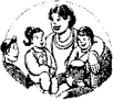 Drawing of Woman and Children