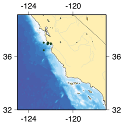 Map of station locations