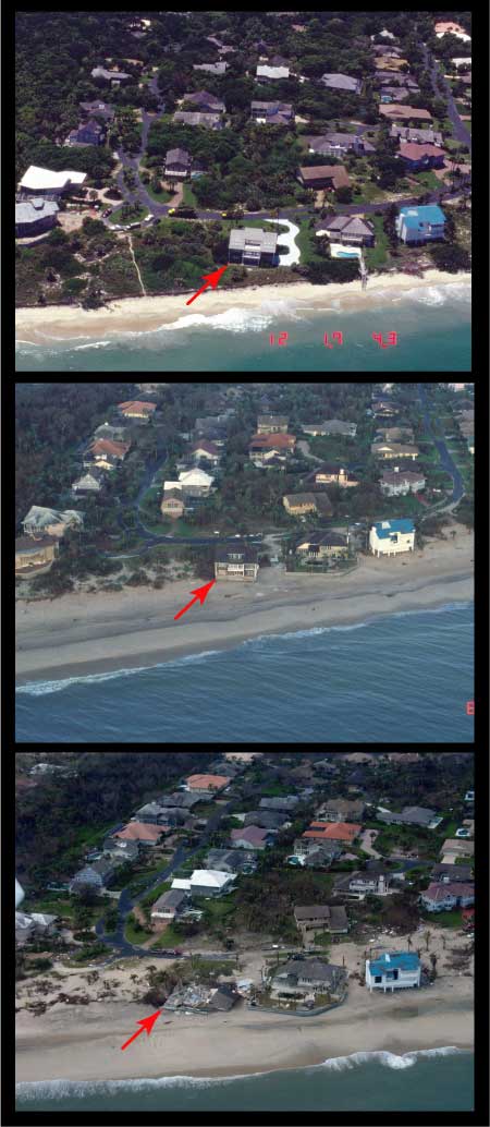 photo of a breach through a barrier island