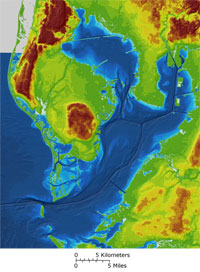 topobathymetric map