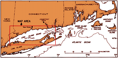 Location of Long Island Sound estuary