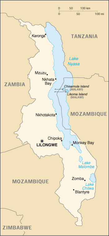 Map of Malawi