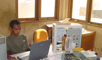 Photo: Local NGOs in East Timor have been recipients of critical computer equipment that was destroyed during the violence after the referendum. With the new equipment, the NGOs were able to quickly return to work at developing civil society in their new nation.