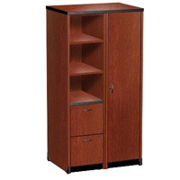 H3324TC2FSD - Harmony 33 in. W Right Door Open Shelf and File Tower Cabinet