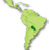 Map of Central America, with Paraguay highlighted