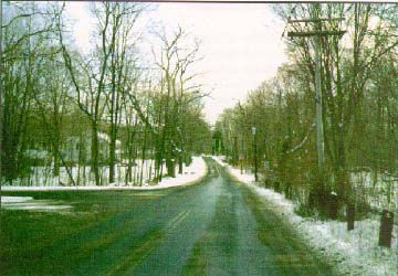 winter photo of a rural collector in Easton, CT