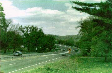 photo of a tree lined rural arterial in Taconic State Park, NY