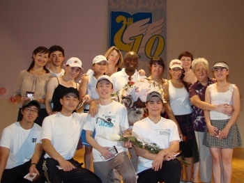 Lewis Whitlock and participants of the master-class at the National Music Academy on July 15, 2008.