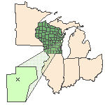 Map of the site location displaying the EPA Region, state, county and latitude/longitude of the site