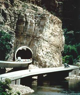 Colorado - Interstate 70 through Glenwood Canyon tunnel, completed 1992