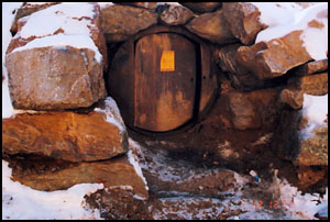 photo of the laboratory was located within a 30,000 gallon steel drum that had been mostly buried underneath the very long driveway of the operator's rather isolated residence, and was further obscured from view and camouflaged with large boulders