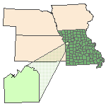 Map of the site location displaying the EPA Region, state, county and latitude/longitude of the site