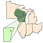 Map of the site location displaying the EPA Region, state, county and latitude/longitude of the site