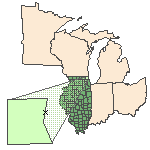 Map of the site location displaying the EPA Region, state, county and latitude/longitude of the site