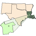 Map of the site location displaying the EPA Region, state, county and latitude/longitude of the site