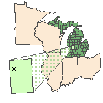 Map of the site location displaying the EPA Region, state, county and latitude/longitude of the site