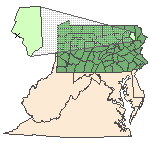 Map of the site location displaying the EPA Region, state, county and latitude/longitude of the site