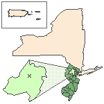 Map of the site location displaying the EPA Region, state, county and latitude/longitude of the site