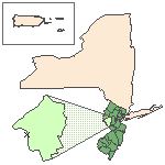 Map of the site location displaying the EPA Region, state, county and latitude/longitude of the site