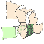 Map of the site location displaying the EPA Region, state, county and latitude/longitude of the site