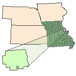 Map of the site location displaying the EPA Region, state, county and latitude/longitude of the site