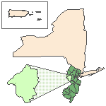 Map of the site location displaying the EPA Region, state, county and latitude/longitude of the site