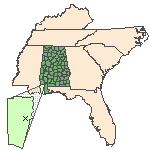 Map of the site location displaying the EPA Region, state, county and latitude/longitude of the site