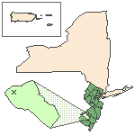 Map of the site location displaying the EPA Region, state, county and latitude/longitude of the site