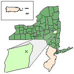 Map of the site location displaying the EPA Region, state, county and latitude/longitude of the site