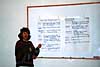 Ghyslaine presenting her action plan at the Leland Training in Antananarivo, July 1998.