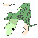 Map of the site location displaying the EPA Region, state, county and latitude/longitude of the site