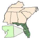 Map of the site location displaying the EPA Region, state, county and latitude/longitude of the site