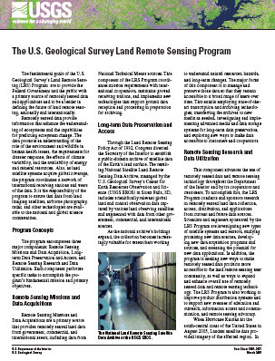 Land Remote Sensing Fact Sheet