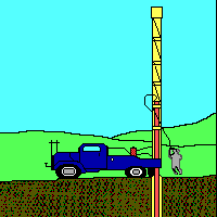 cross-section illustration of well