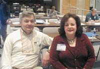 Chris Polloni (Woods Hole, MA) with Judy Salvo (USGS Office of Communications, Reston, VA)