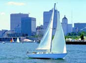 Sailing along the Milwaukee shoreline