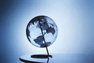 Image: Globe on a table.