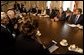 President George W. Bush meets with his Cabinet in the Cabinet Room at the White House Tuesday, Sept. 24.  