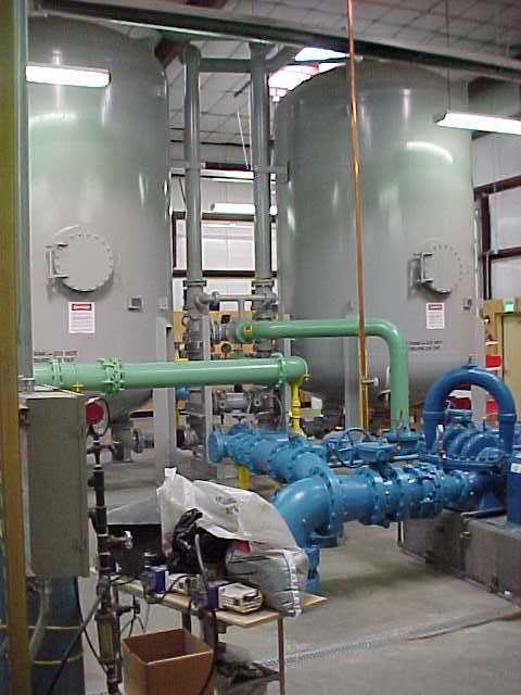 Picture of water treatment plant pipes