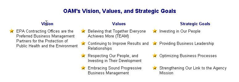Vision, Values and Strategic Goals