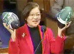 Congresswoman Hirono congratulates UH football team