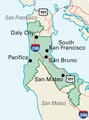 map of the 12th Congressional District of California