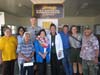 Congresswoman Hirono lands at Kalaupapa Airport and is greeted by residents of Molokai