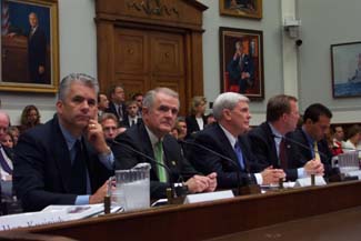 Senator Ensign participates in a hearing about Yucca Mountain.