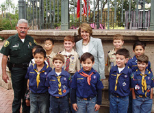 With boyscouts