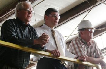 Mike Tours Lumber Plant in Sheridan