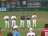 Congressman Clay gets ready to particpate in the 2007 Congressional Charity Baseball