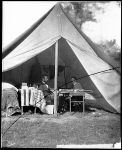 Antietam, Md. President Lincoln and Gen. George B. McClellan in the general's tent; another view